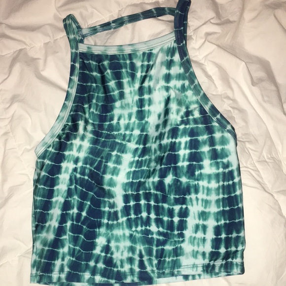 Sold msgr S green blue tie dye old high rise - Picture 1 of 4